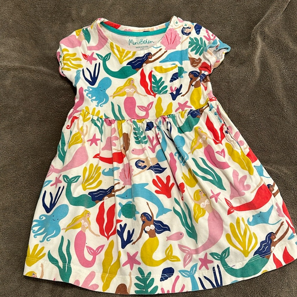 Mini Boden mermaid dress 3-4